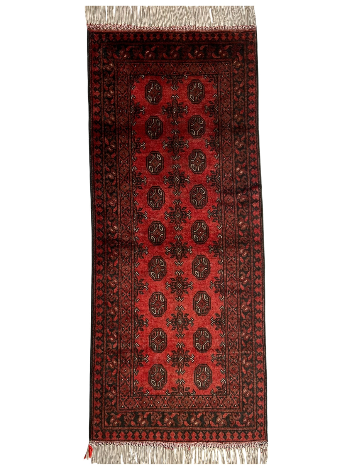 Oriental Runner 3x6 | Red, Burgundy & Black | Hand-Knotted Wool