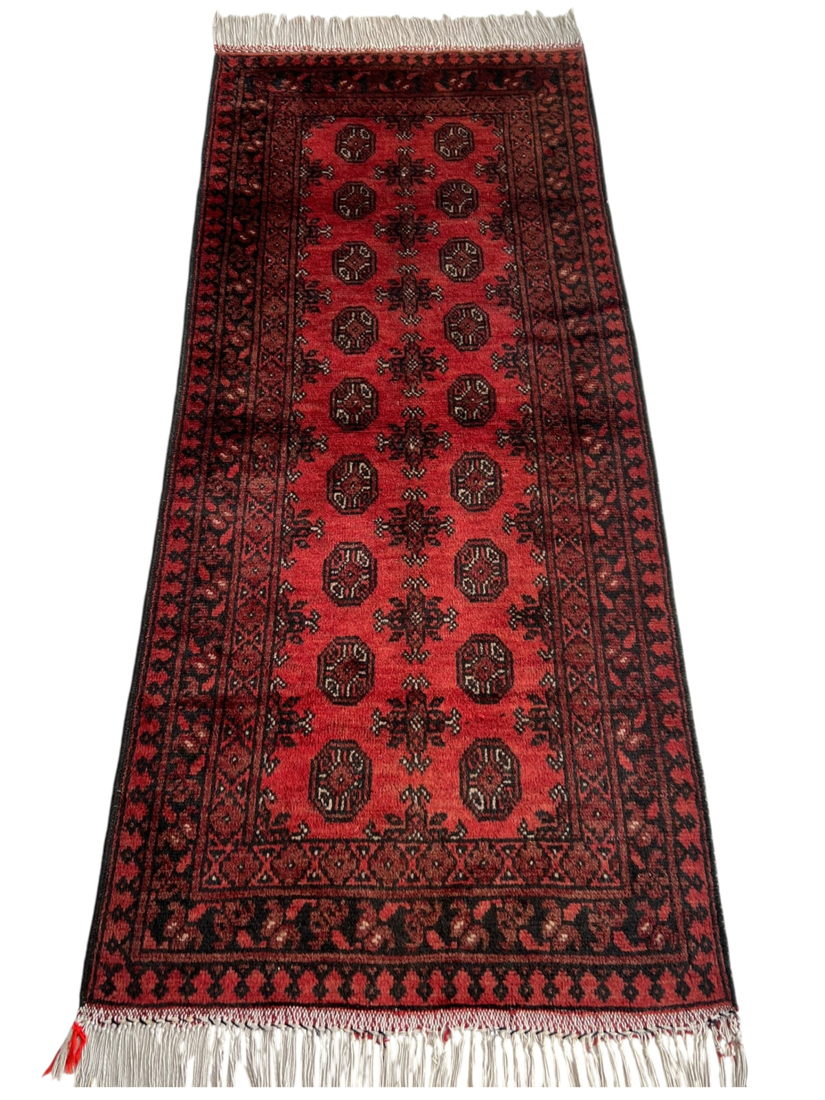 Oriental Runner 3x6 | Red, Burgundy & Black | Hand-Knotted Wool