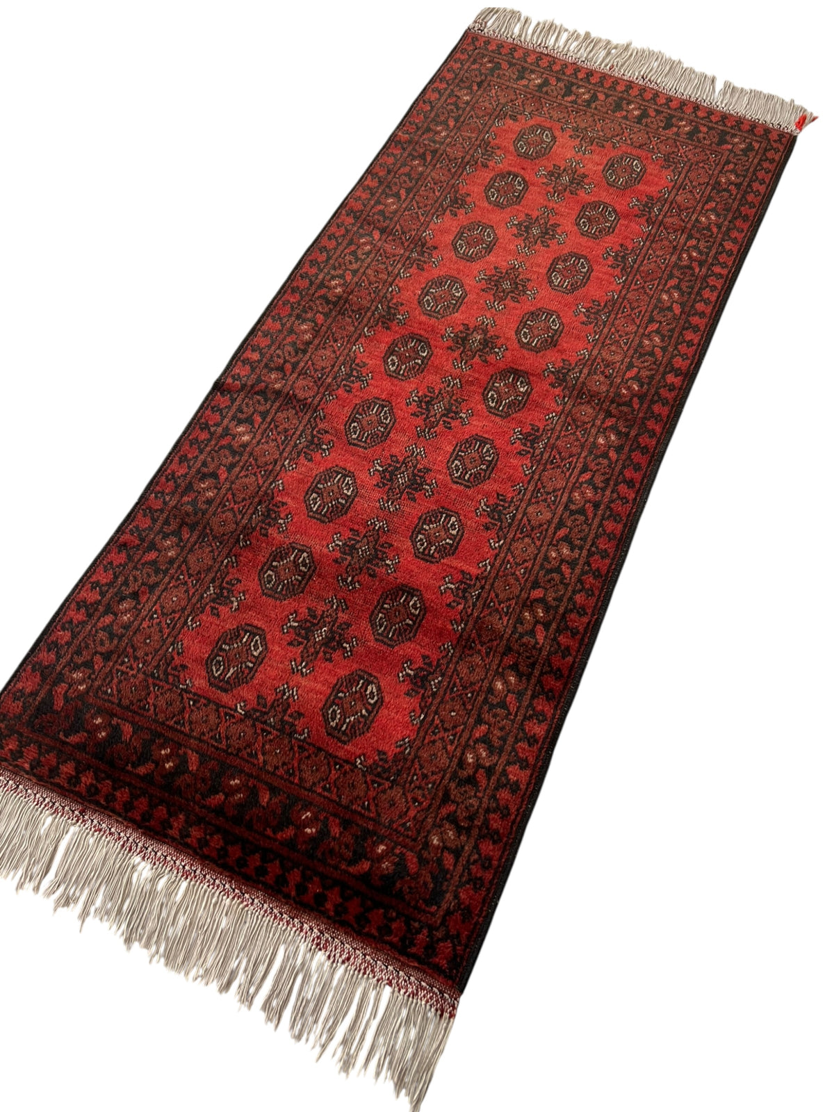 Oriental Runner 3x6 | Red, Burgundy & Black | Hand-Knotted Wool