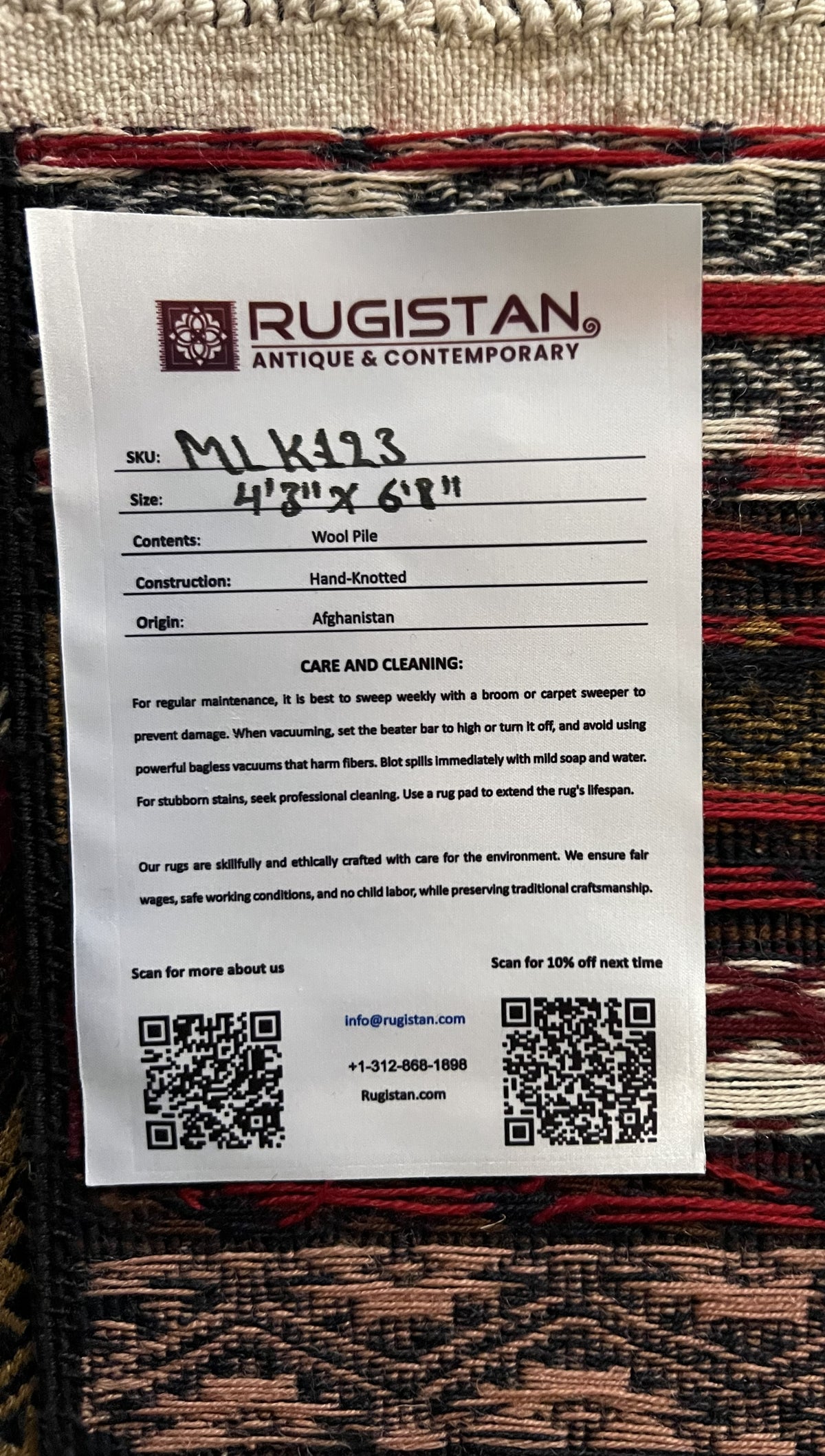 Kilim Rug 4x7 | Burgundy, Brown & Cream | Hand-Woven Wool Flatweave