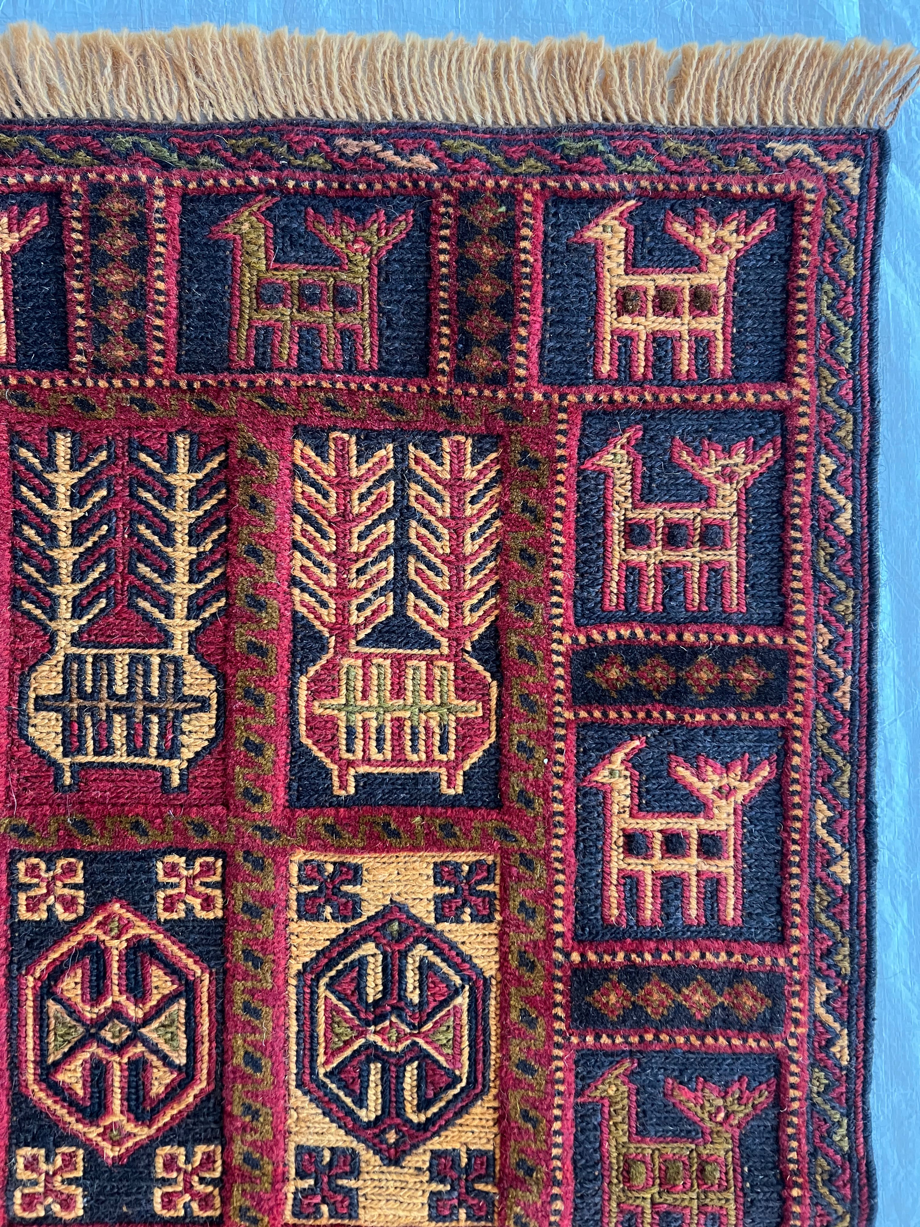 Oriental Runner 2x10 | Rust, Red & Gold | Hand-Knotted Wool