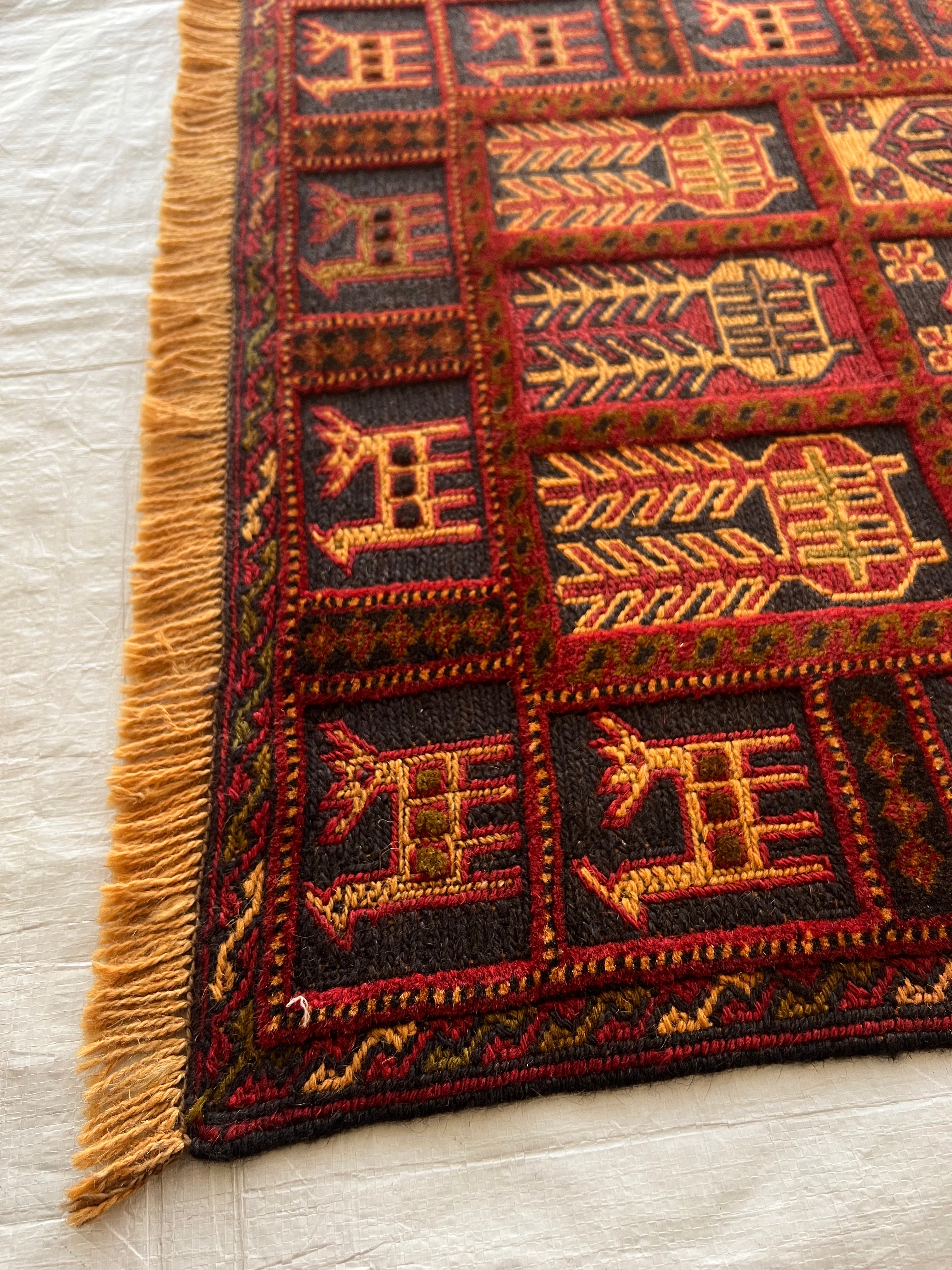 Oriental Runner 2x10 | Rust, Red & Gold | Hand-Knotted Wool