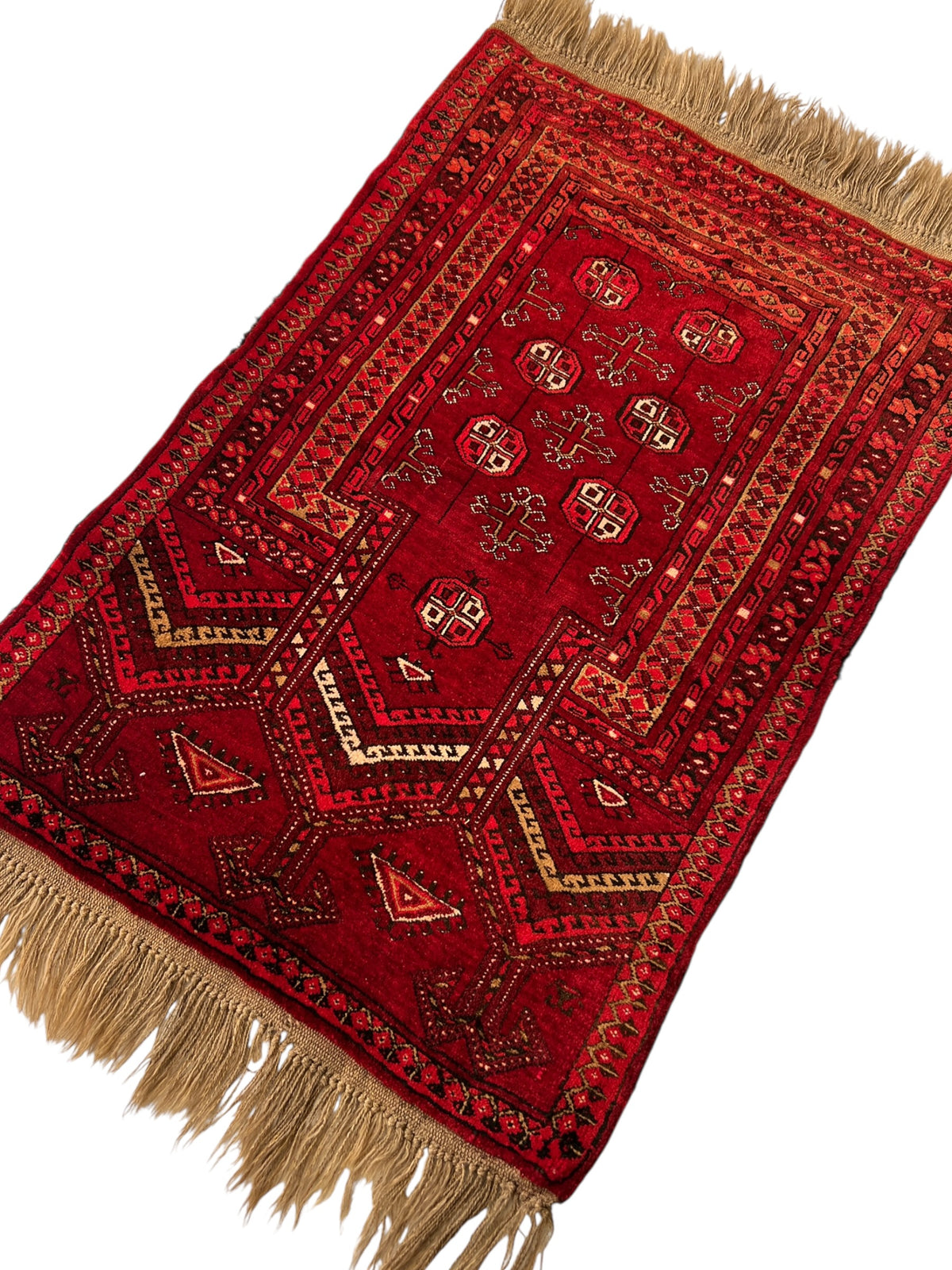 Prayer Rug 3x4 | Red, Rust & Ivory | Hand-Knotted Wool