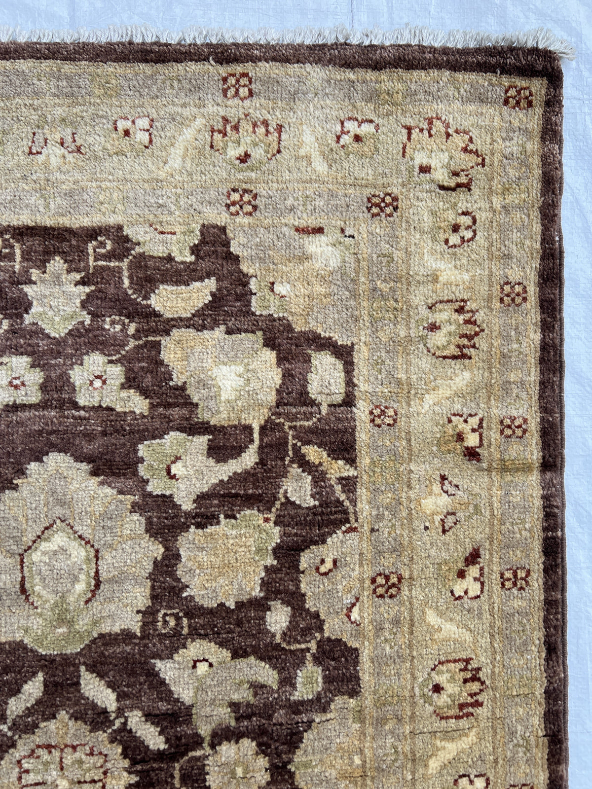 Chobi Ziegler Runner 2x10 | Beige, Brown & Tan | Hand-Knotted Wool
