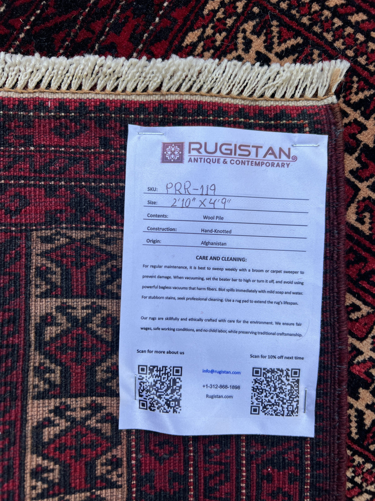 Baluch Prayer Rug 3x5 | Burgundy, Red & Ivory | Hand-Knotted Wool