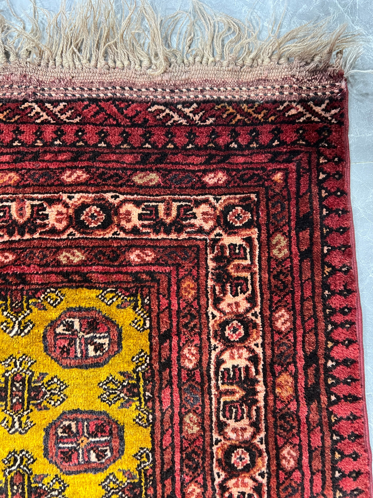 Baluch Prayer Rug 3x4 | Red, Gold & Navy | Hand-Knotted Wool