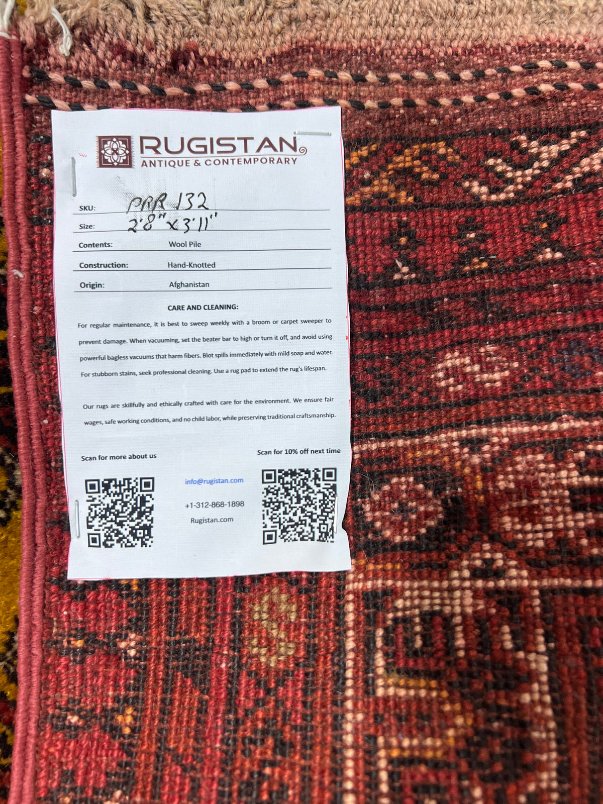 Baluch Prayer Rug 3x4 | Red, Gold & Navy | Hand-Knotted Wool