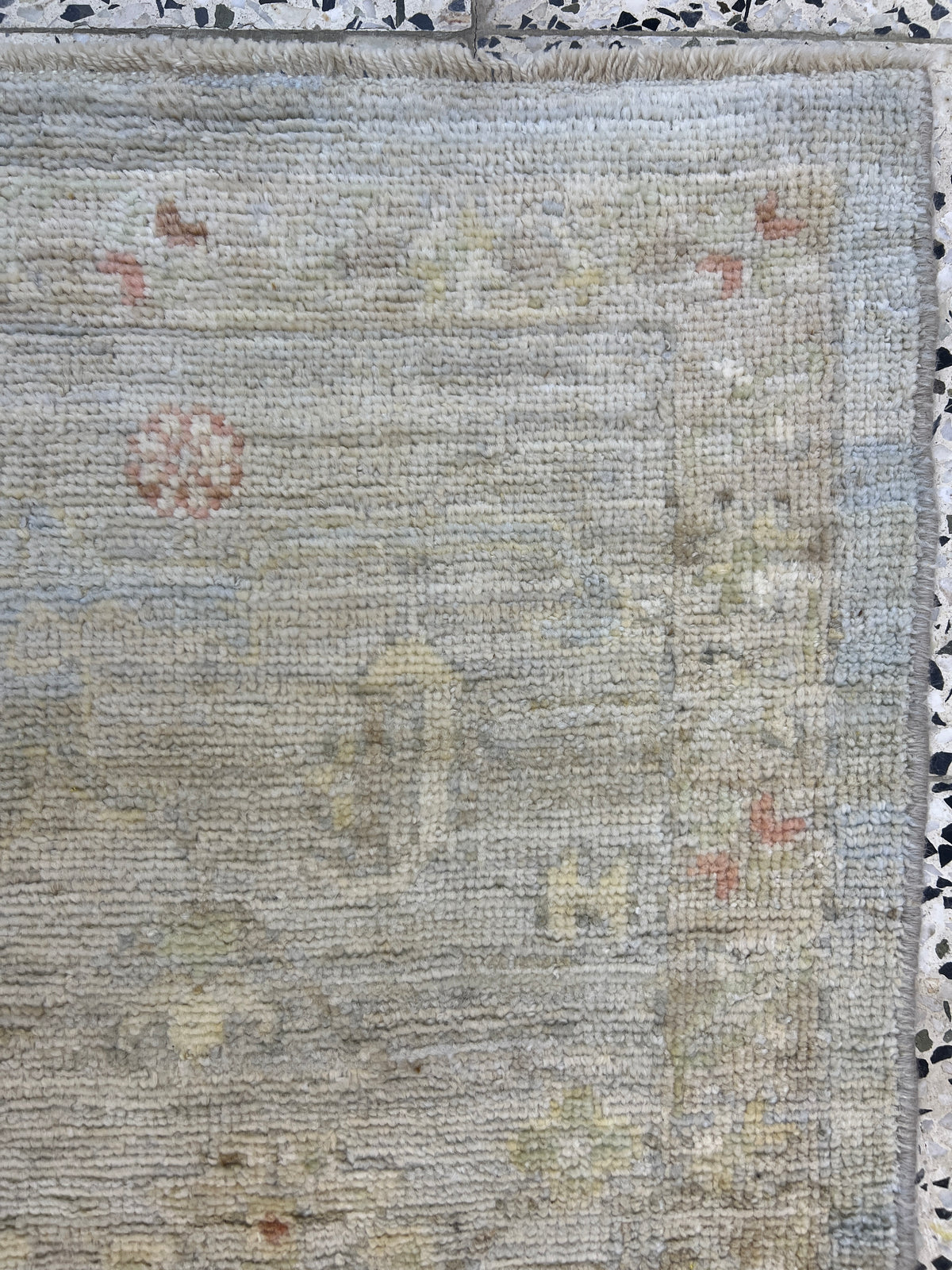 Oushak Rug 9x12 | Light Blue, Taupe & Ivory | Hand-Knotted Wool