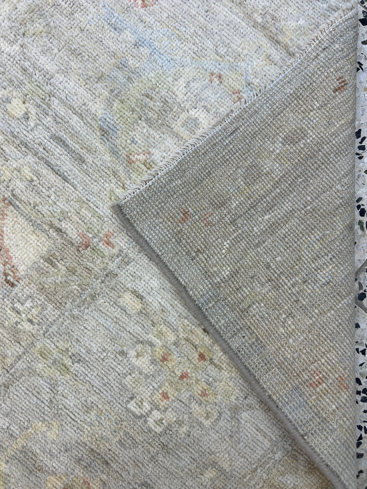 Oushak Rug 9x12 | Light Blue, Taupe & Ivory | Hand-Knotted Wool
