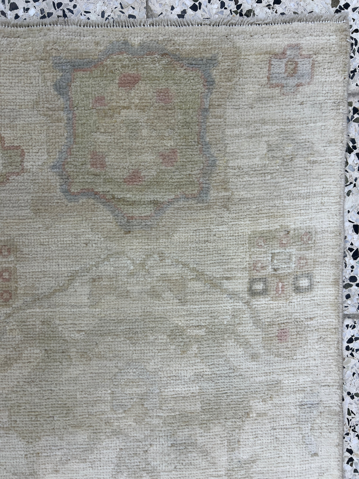 Oushak Rug 9x12 | Ivory, Beige & Sage | Hand-Knotted Wool
