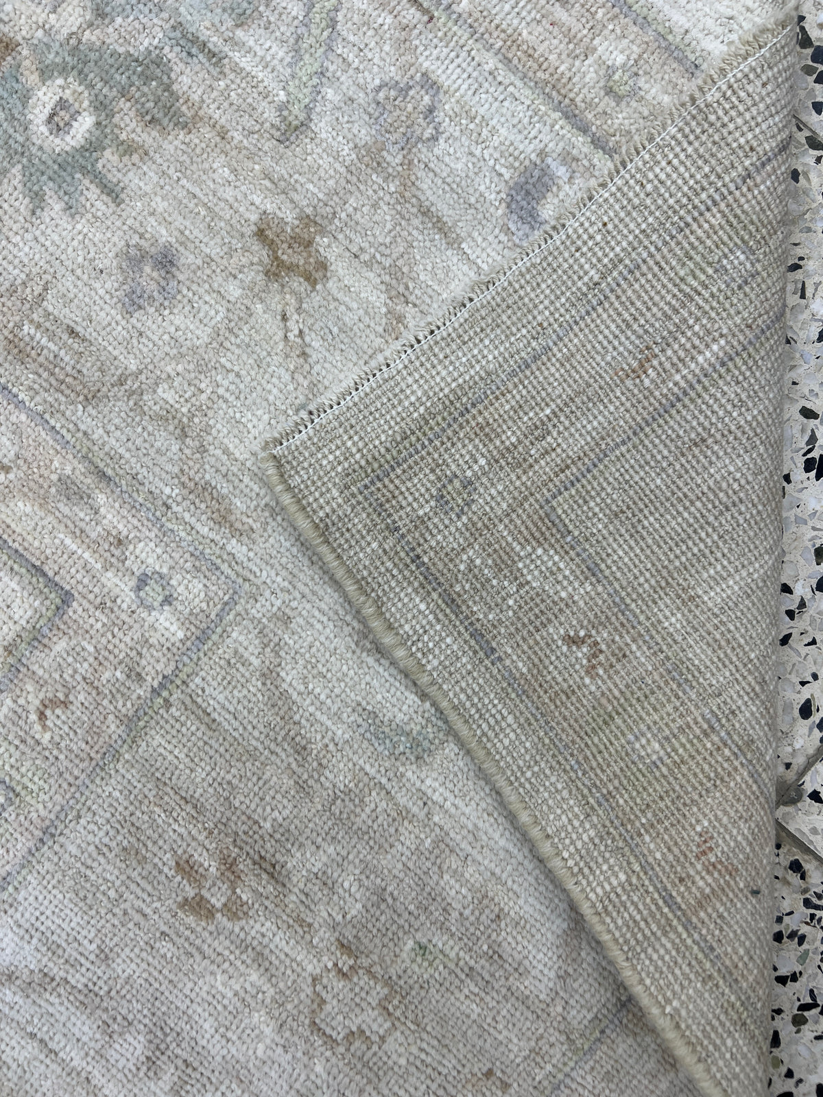 Oushak Rug 9x12 | Ivory, Gray & Sage | Hand-Knotted Wool