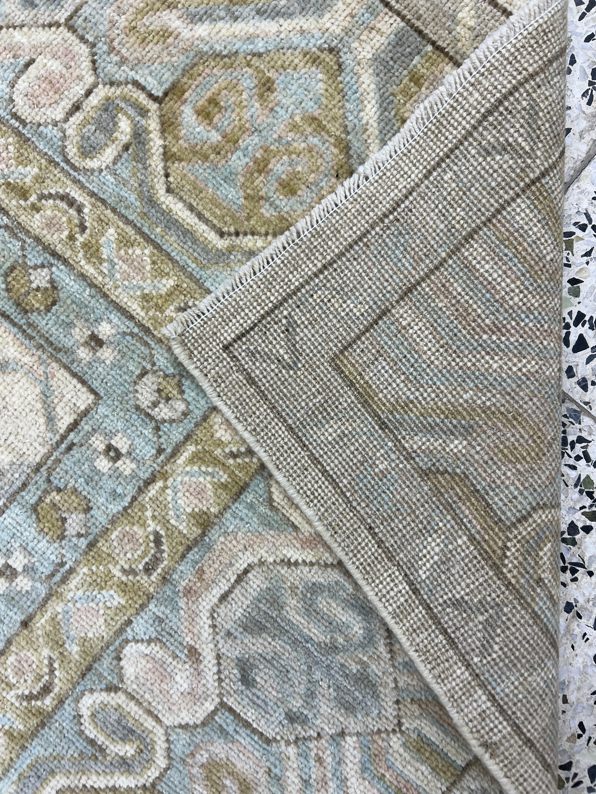 Khotan Rug 9x12 | Ivory, Gray & Taupe | Hand-Knotted Wool