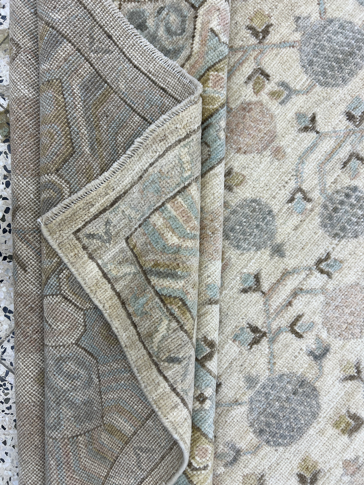 Khotan Rug 9x12 | Ivory, Gray & Taupe | Hand-Knotted Wool