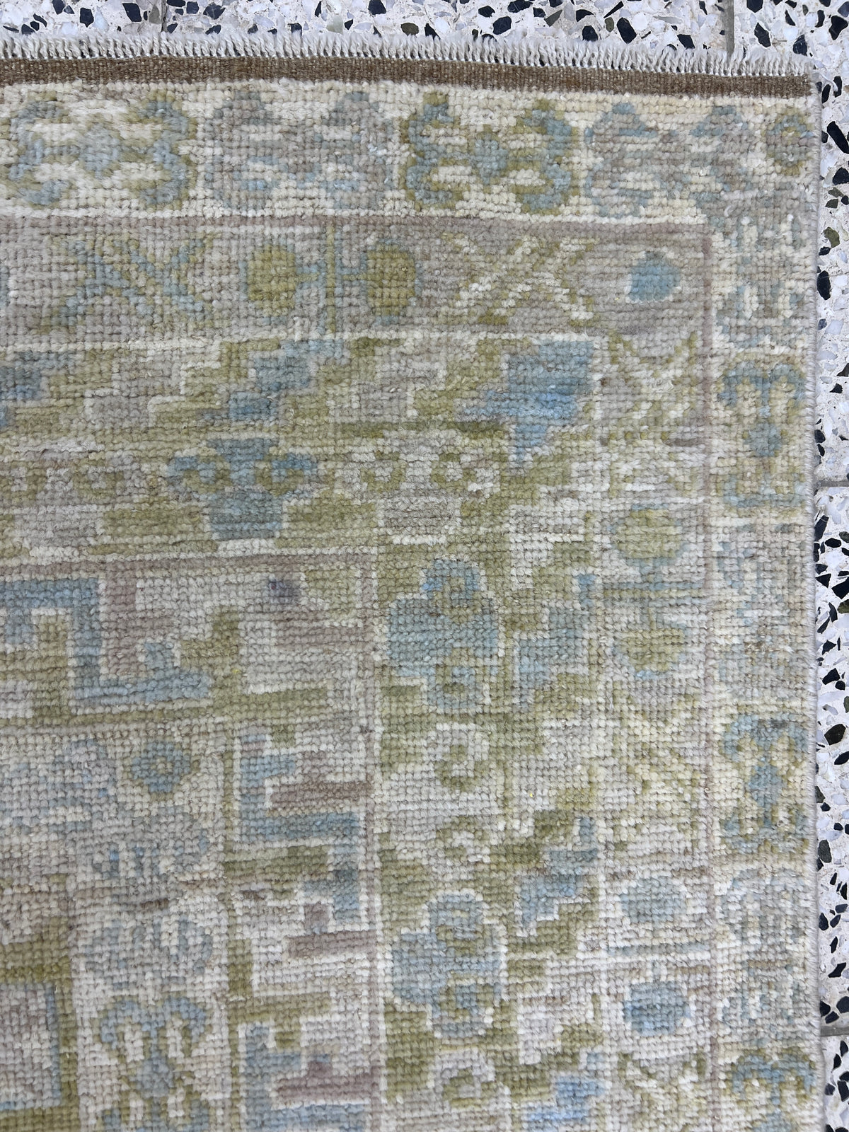 Khotan Rug 9x12 | Ivory, Olive & Gray | Hand-Knotted Wool