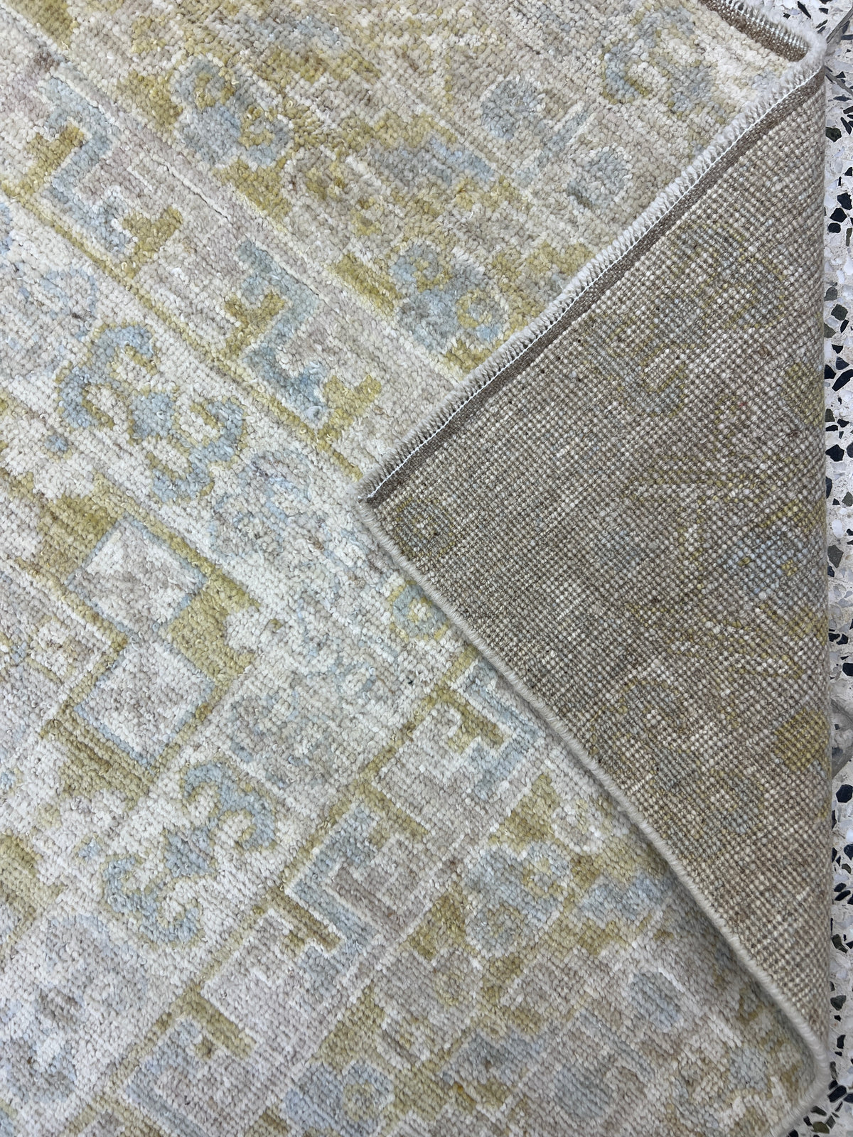 Oushak Rug 10x14 | Sage, Gray & Ivory | Hand-Knotted Wool
