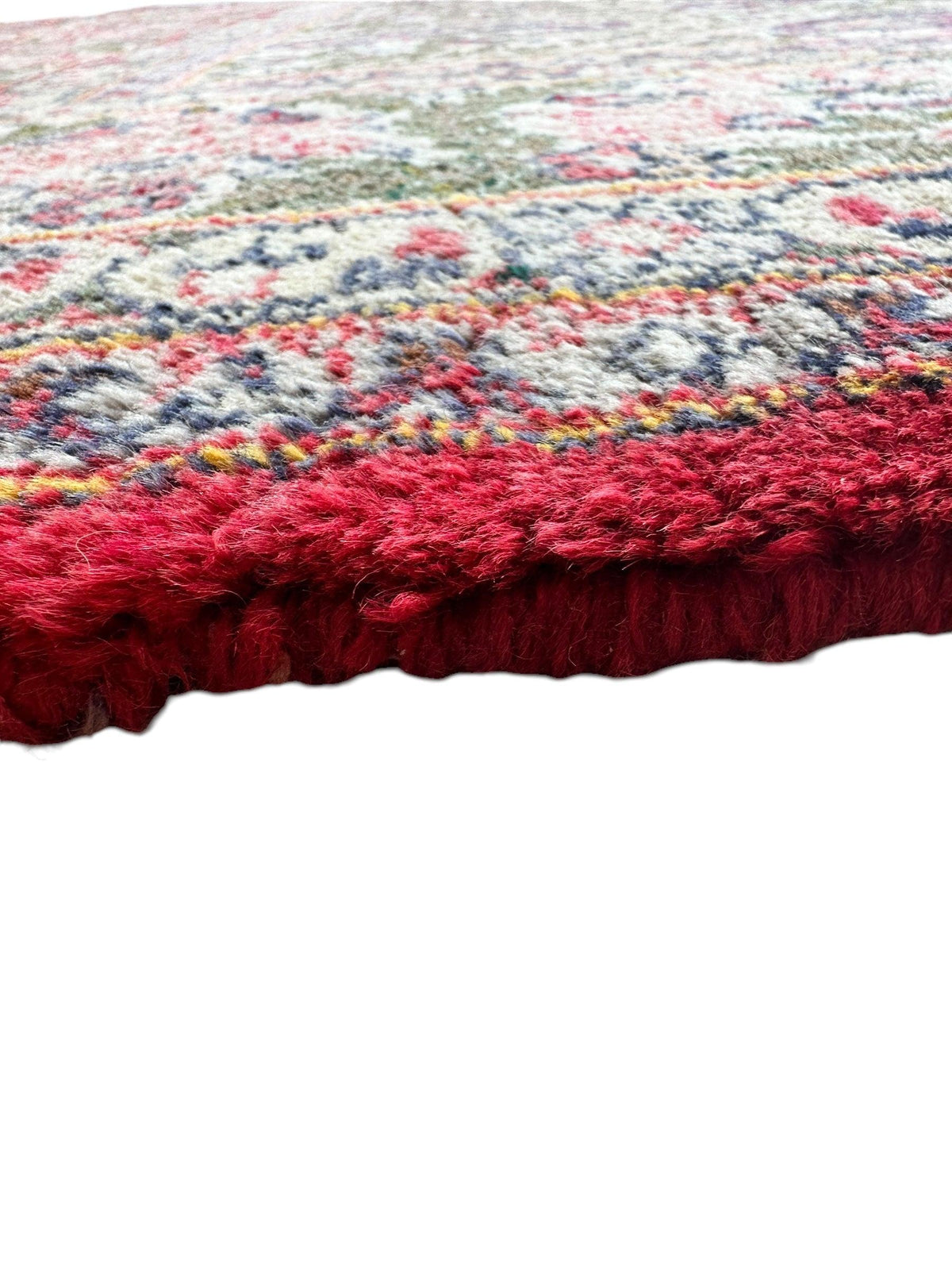 Vintage Persian Senneh Rug 6'1" x 9'4", Hand-Knotted Wool, Orange, view 7