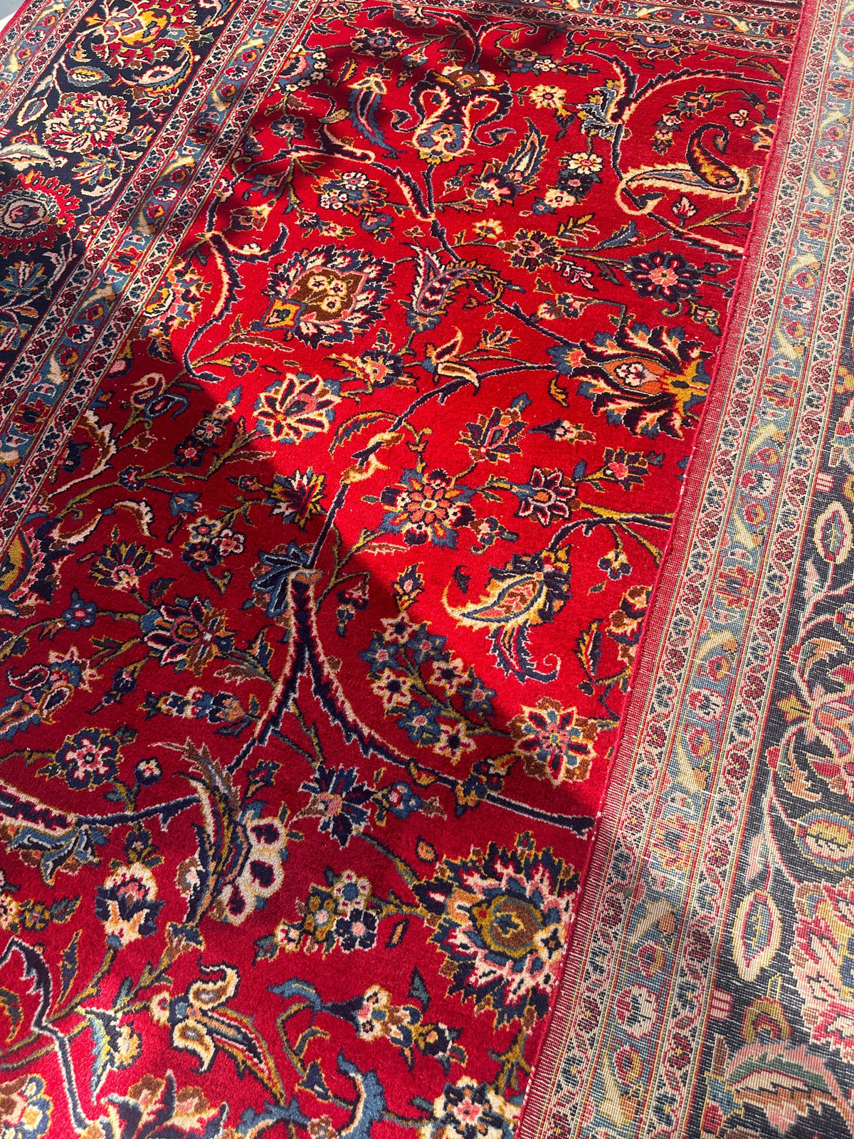 Incredible Persian Kashan All Over Wool Rug 10’2” x 14’, view 26