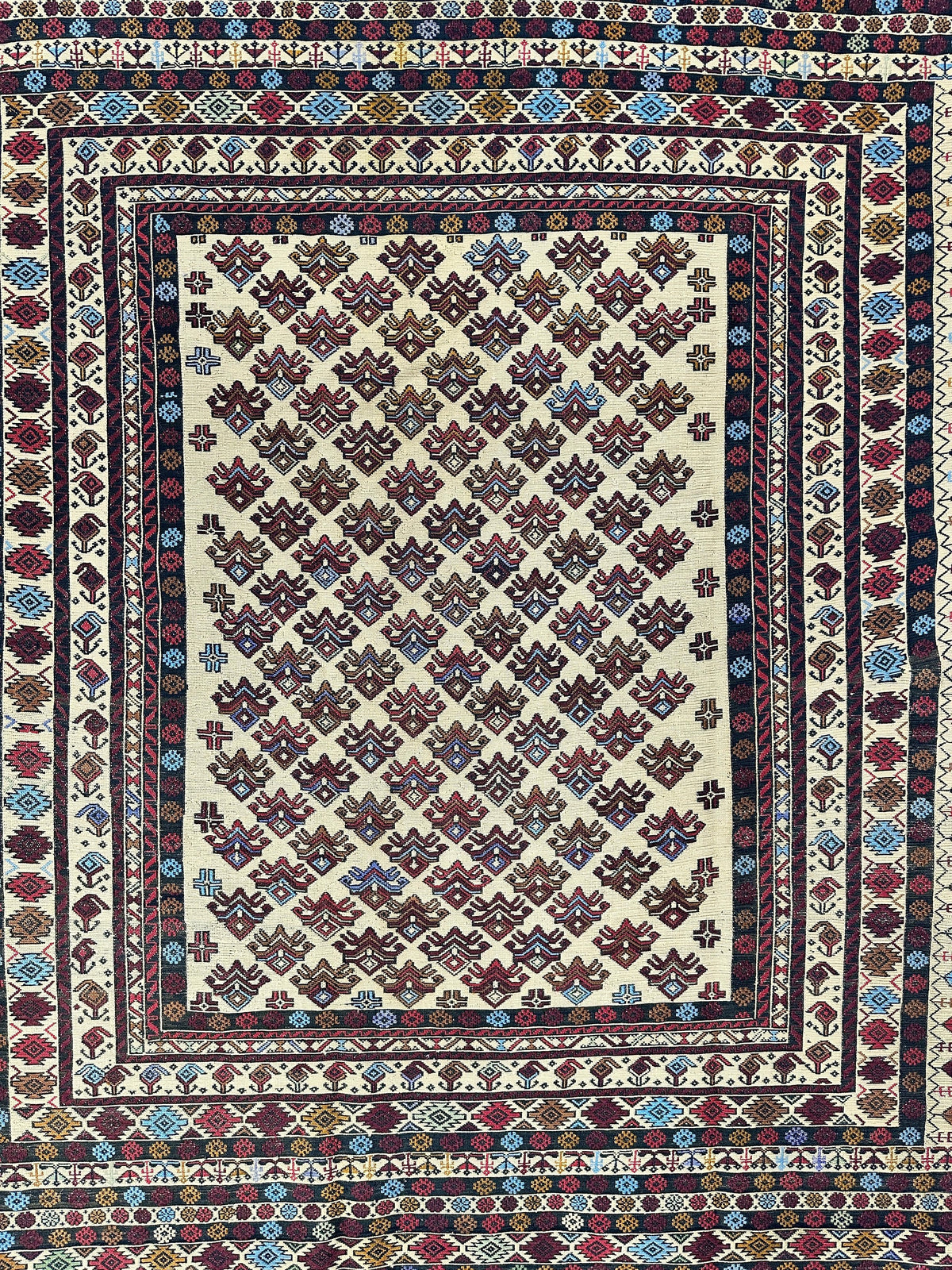 Afghani Kilim 5x8 size range tribal laid flat