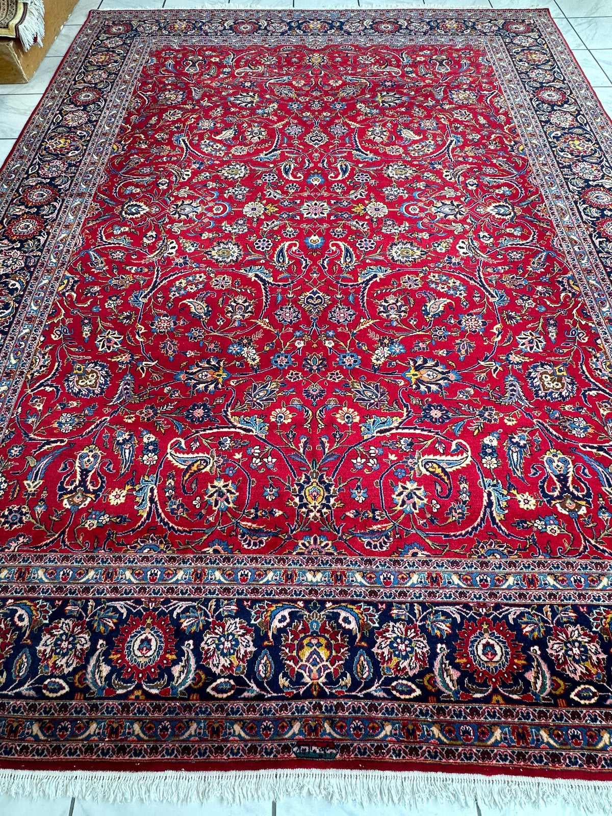 Incredible Persian Kashan All Over Wool Rug 10’2” x 14’, view 3