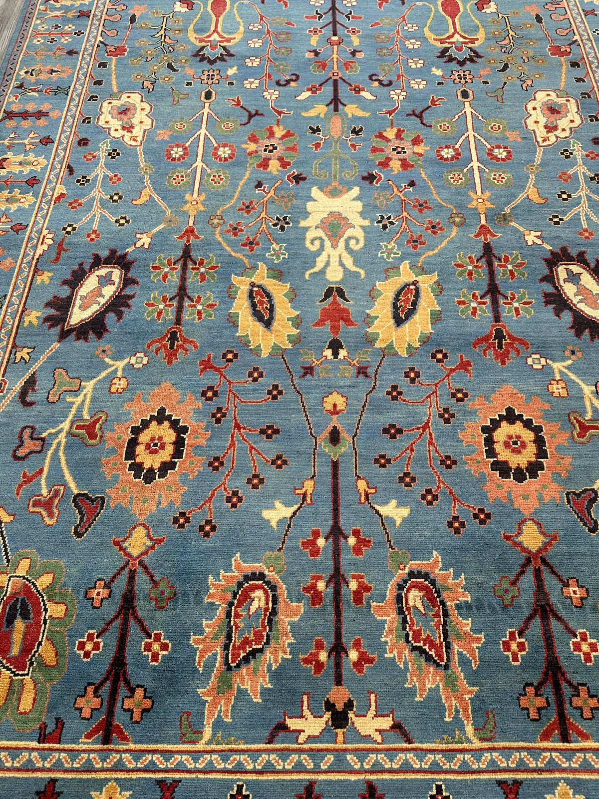 Afghan Kazak Rug 6'7" x 9'11", Hand-Knotted Wool, Tree of Life, view 5
