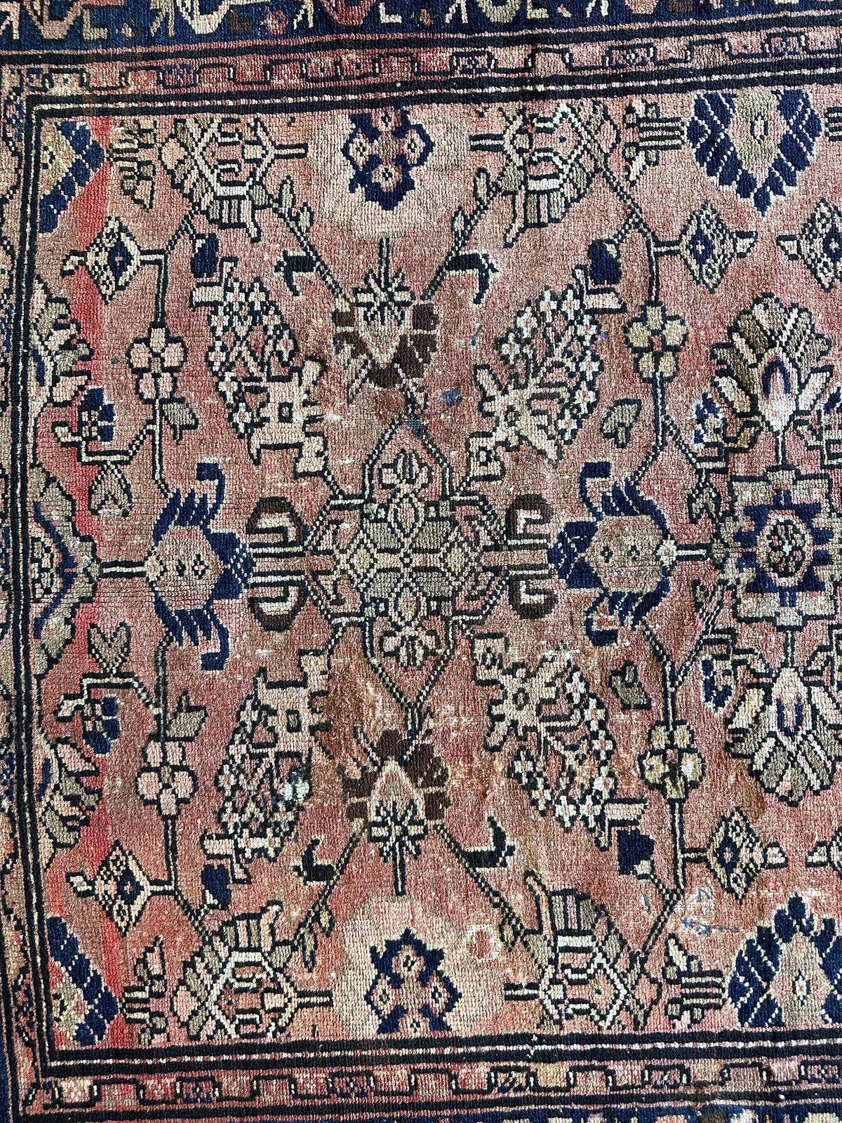 Vintage Persian Lilihan Rug 4'5" x 9'3", Hand-Knotted Wool, 1930s, view 10