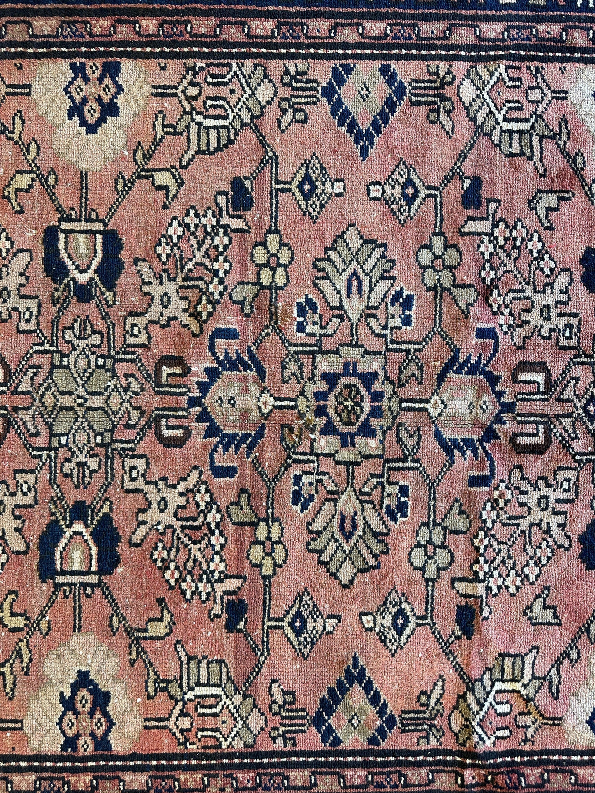 Vintage Persian Lilihan Rug 4'5" x 9'3", Hand-Knotted Wool, 1930s, view 12