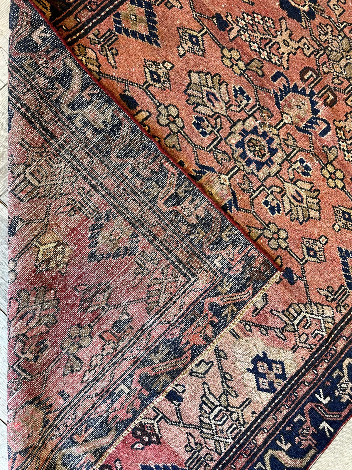 Vintage Persian Lilihan Rug 4'5" x 9'3", Hand-Knotted Wool, 1930s, view 14