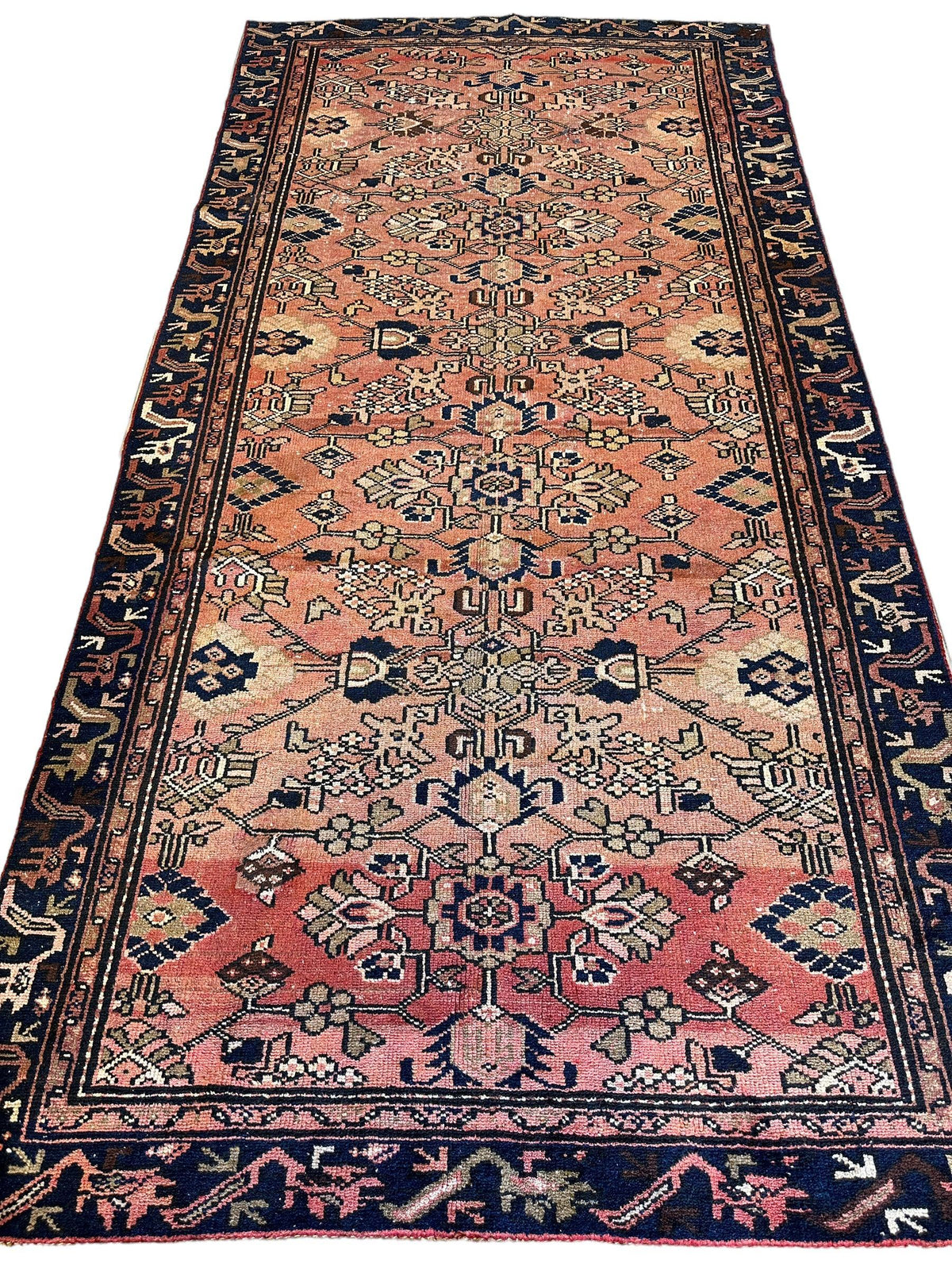 Vintage Persian Lilihan Rug 4'5" x 9'3", Hand-Knotted Wool, 1930s, view 4