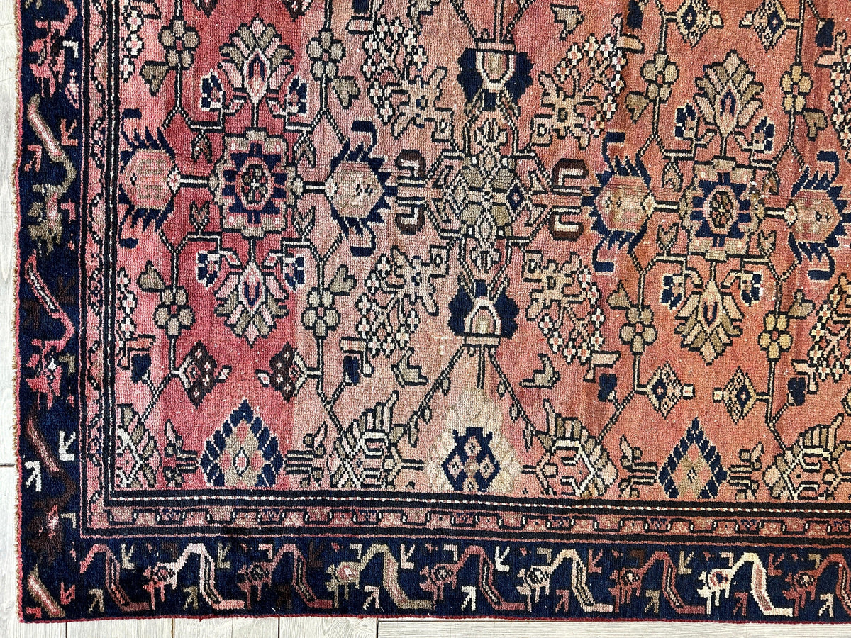 Vintage Persian Lilihan Rug 4'5" x 9'3", Hand-Knotted Wool, 1930s, view 7
