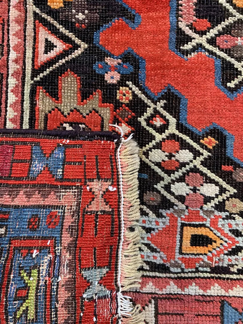 Antique Caucasian Karabagh Wool on Wool Runner Rug Late 19th Century Tribal Geometric, view 5