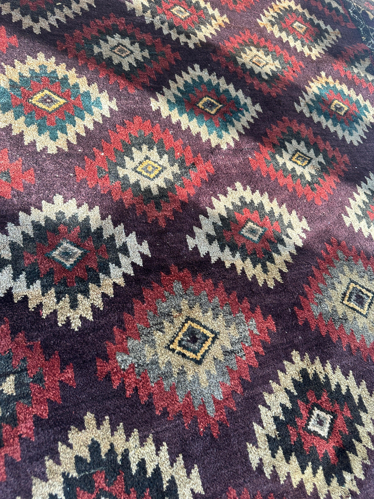 Antique Afghan Baluch Rug 4'5" x 8'6", Hand-Knotted Wool, c. 1900, view 9