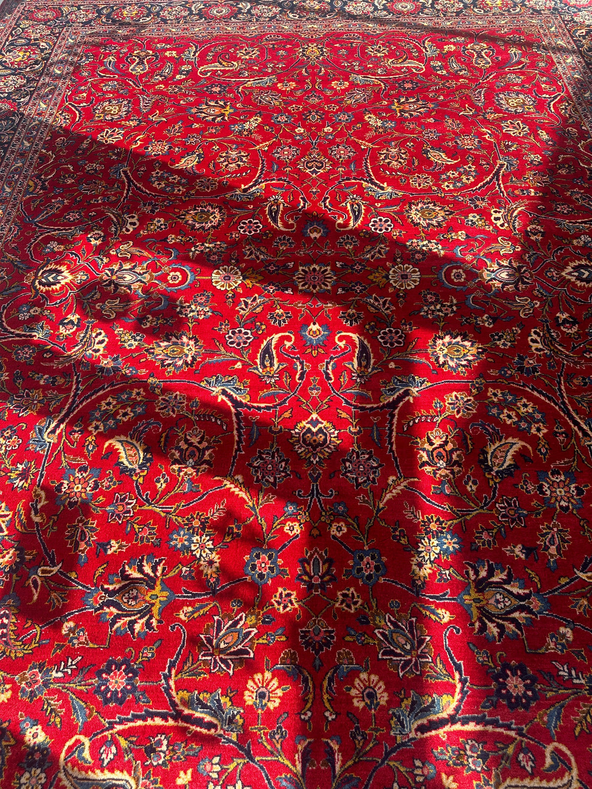 Incredible Persian Kashan All Over Wool Rug 10’2” x 14’, view 23