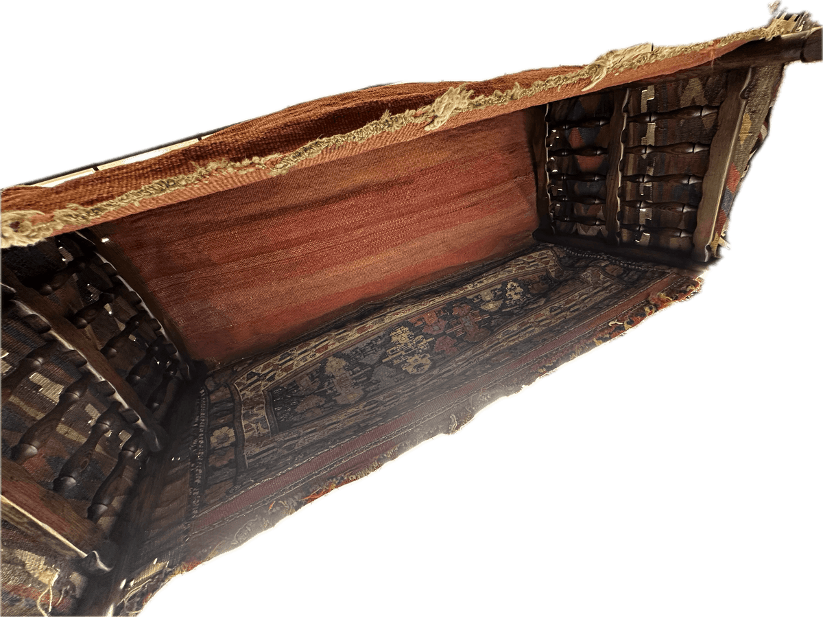 Antique Shahsavan Mafrash Panel 1'6" x 3'5", Hand-Woven Wool, Red, view 6