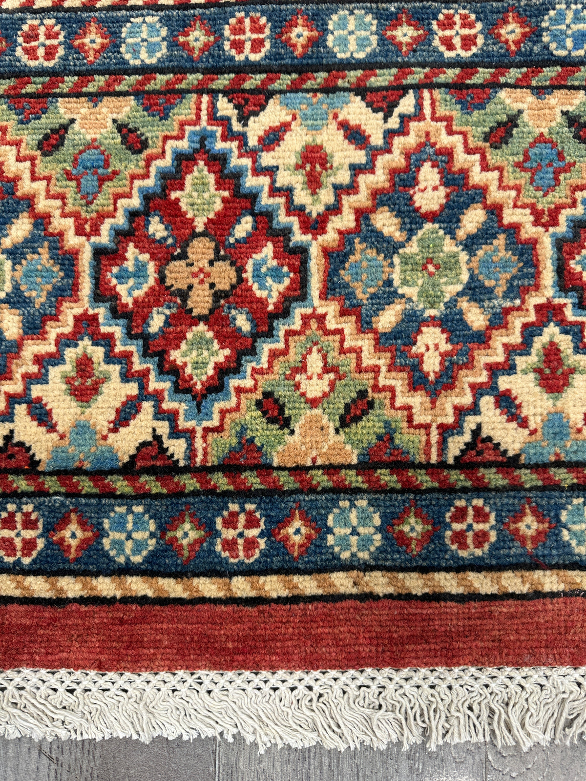 Afghan Khorjin Rug 6'7" x 9'9", Hand-Knotted Wool, view 5