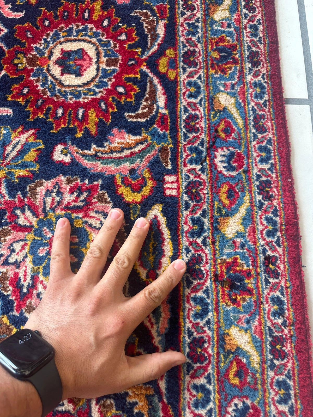 Incredible Persian Kashan All Over Wool Rug 10’2” x 14’, view 19