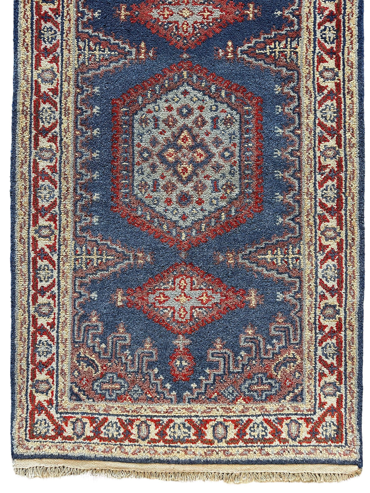 Indian Oushak Rug 3' x 5'2", Hand-Knotted Wool, Ivory & Beige, view 3