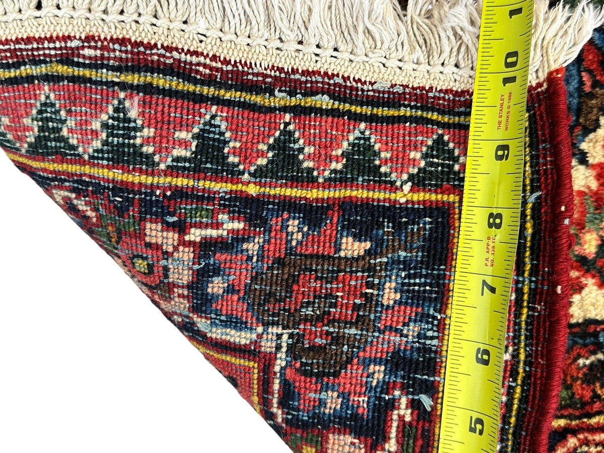 Antique Persian Bakhtiari Rug 8'6" x 13'2", Hand-Knotted Wool, c. 1900, view 10