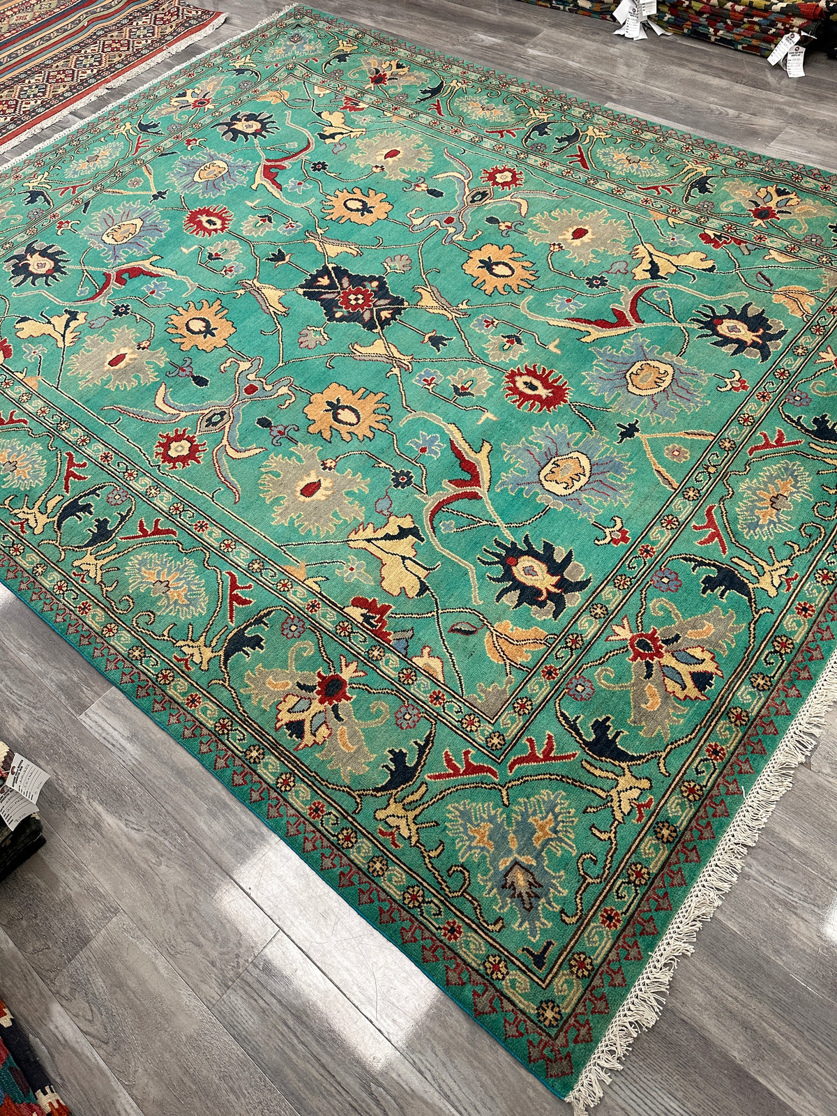 Afghani Rug 8x10 size range tribal laid flat