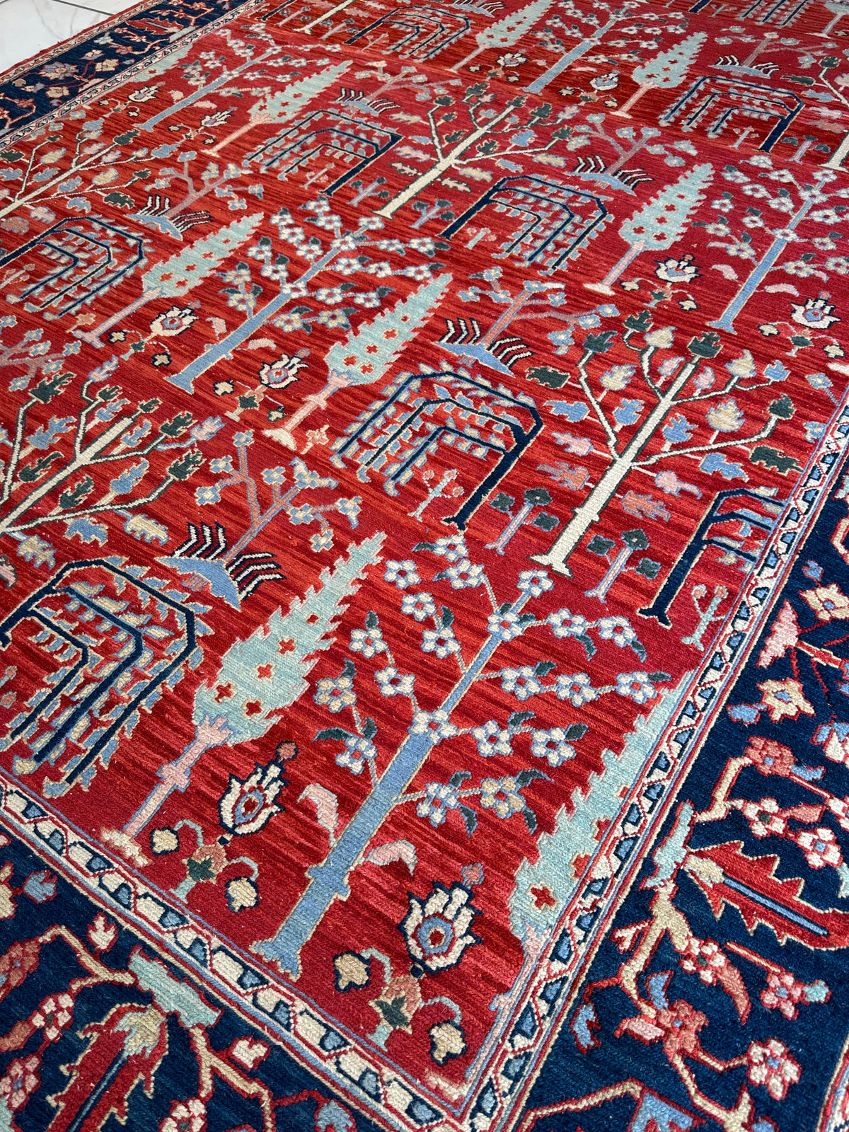 Soumak Rug 7'10" x 9'11", Hand-Woven Wool, view 6