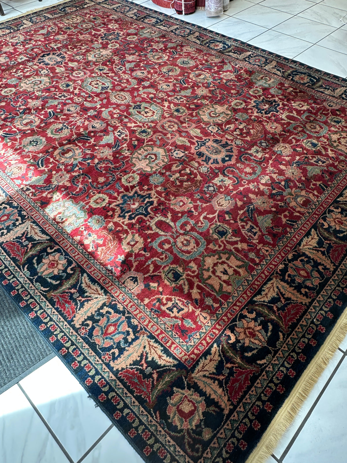 Karastan Samovar Teawash Rug 8'8" x 12', Machine-Made Wool, Vintage, view 7
