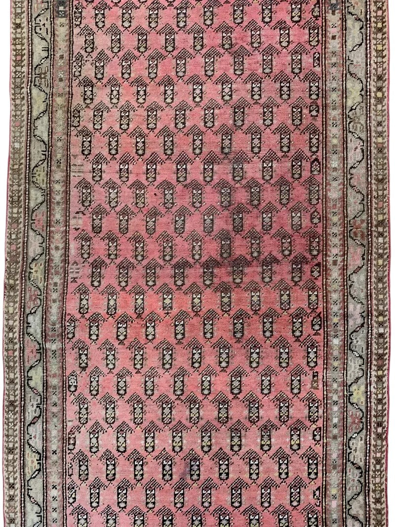 Antique Armenian Karabakh Runner 3'3" x 12'8", Hand-Knotted Wool, view 4