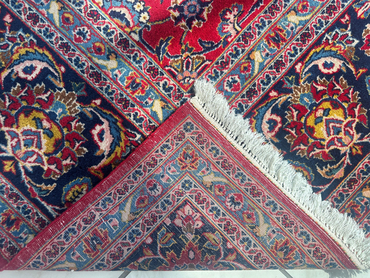 Incredible Persian Kashan All Over Wool Rug 10’2” x 14’, view 20