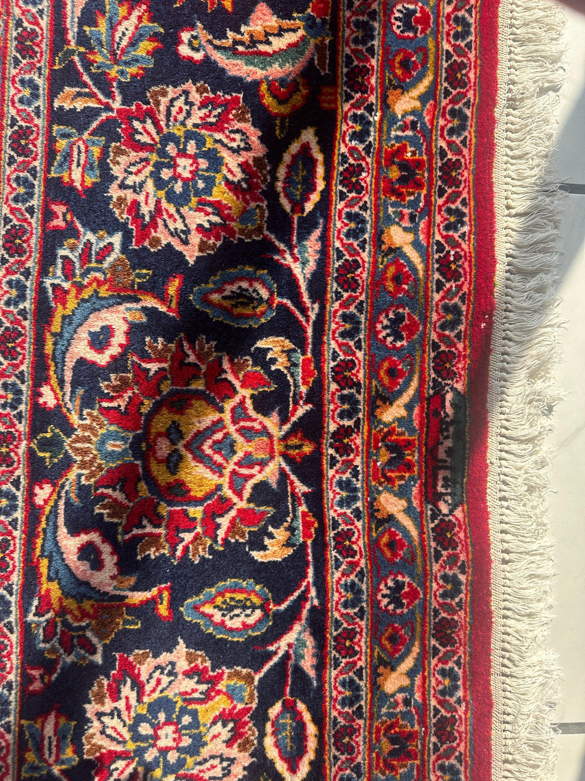 Incredible Persian Kashan All Over Wool Rug 10’2” x 14’, view 25