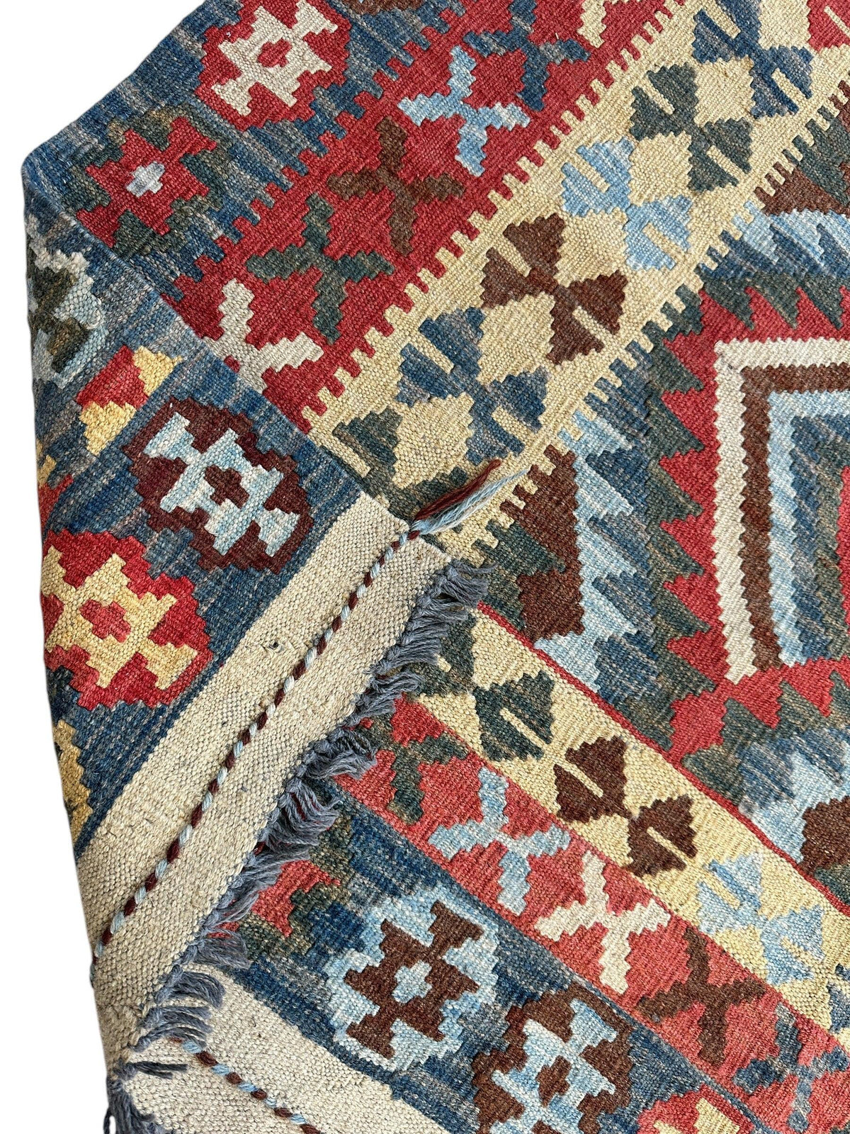 Afghan Maimana Kilim Rug 3'3" x 6'7", Hand-Woven, view 5