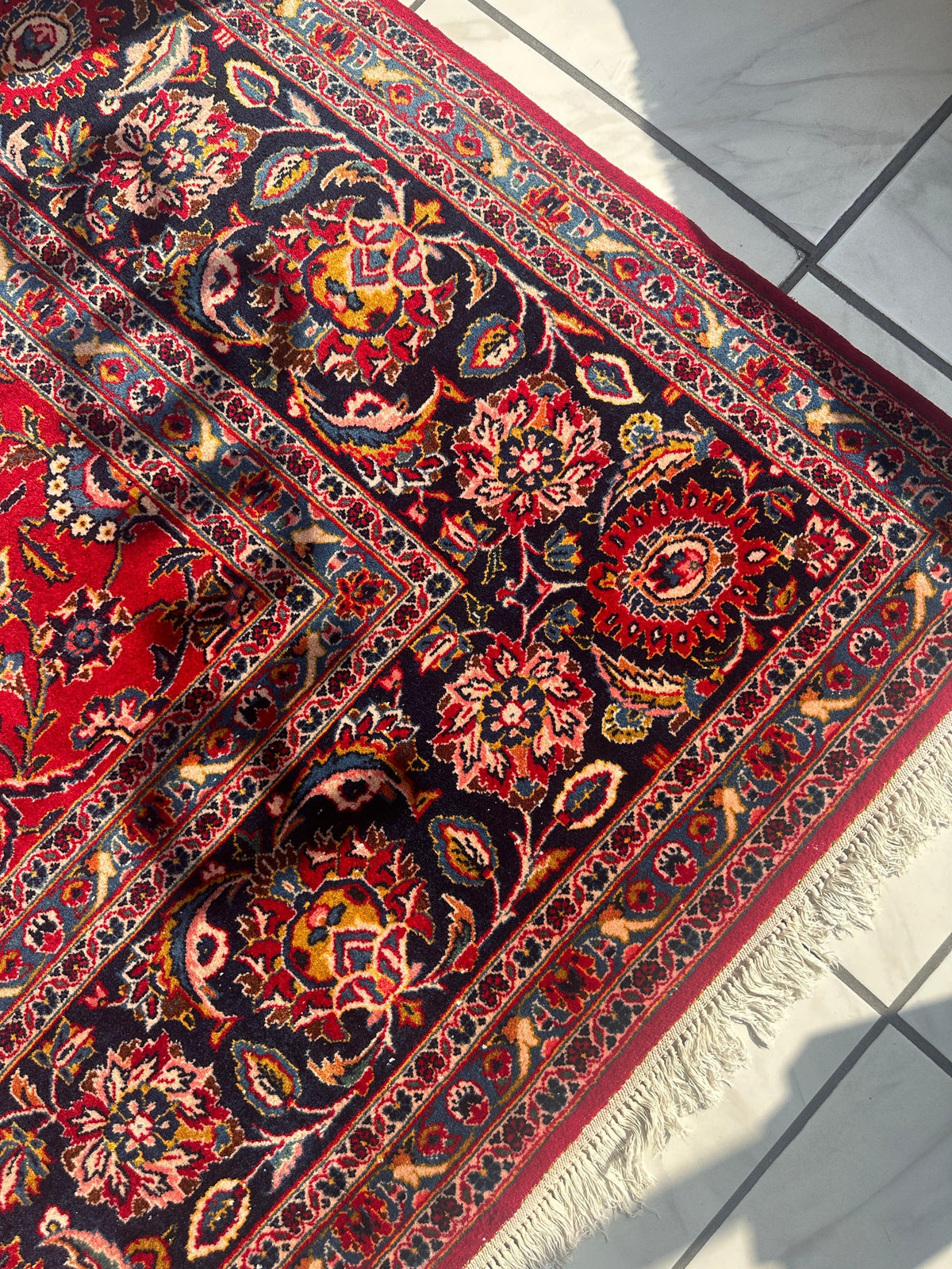 Incredible Persian Kashan All Over Wool Rug 10’2” x 14’, view 22