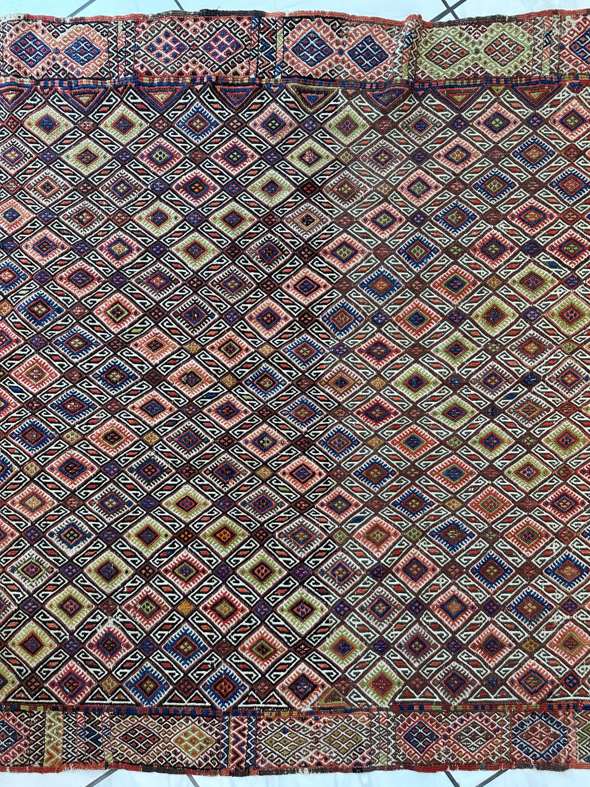 Antique Turkish Jajim Runner 5'5" x 14'5", Hand-Woven Wool, c. 1930, view 8