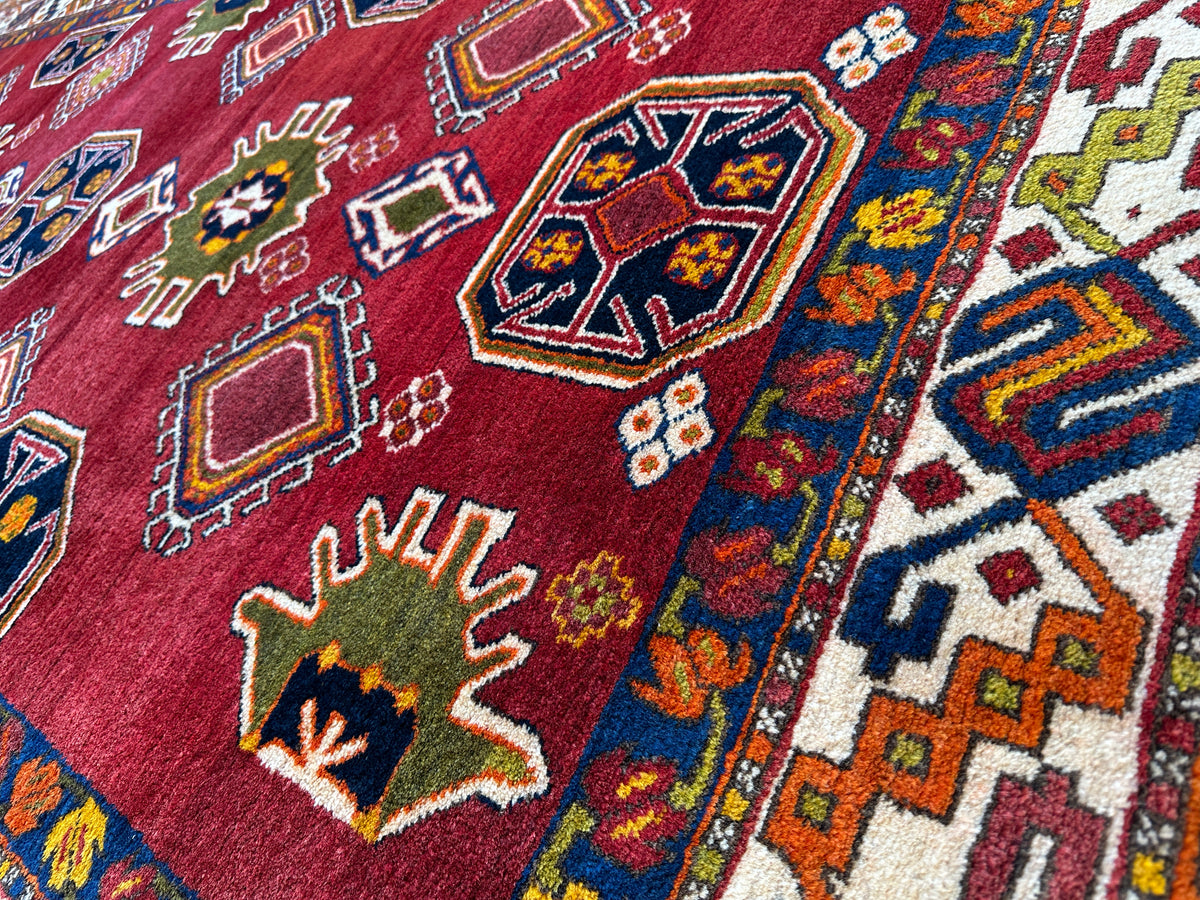 Vintage Persian Meshkin Rug 4'11" x 11', Hand-Knotted Wool, 1950s, view 15