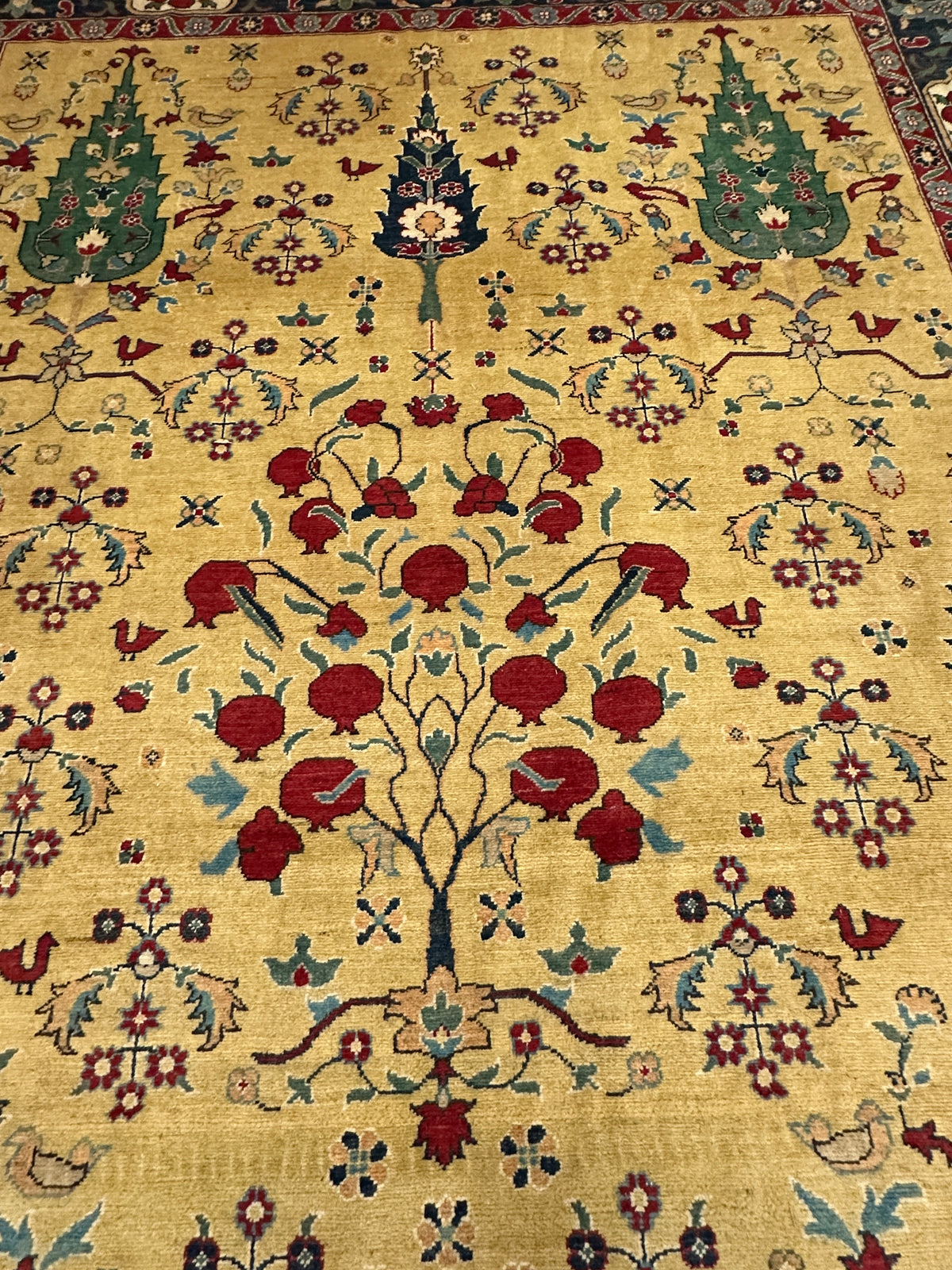 Afghan Kazak Rug 9' x 12', Hand-Knotted Wool, Tree of Life, view 5