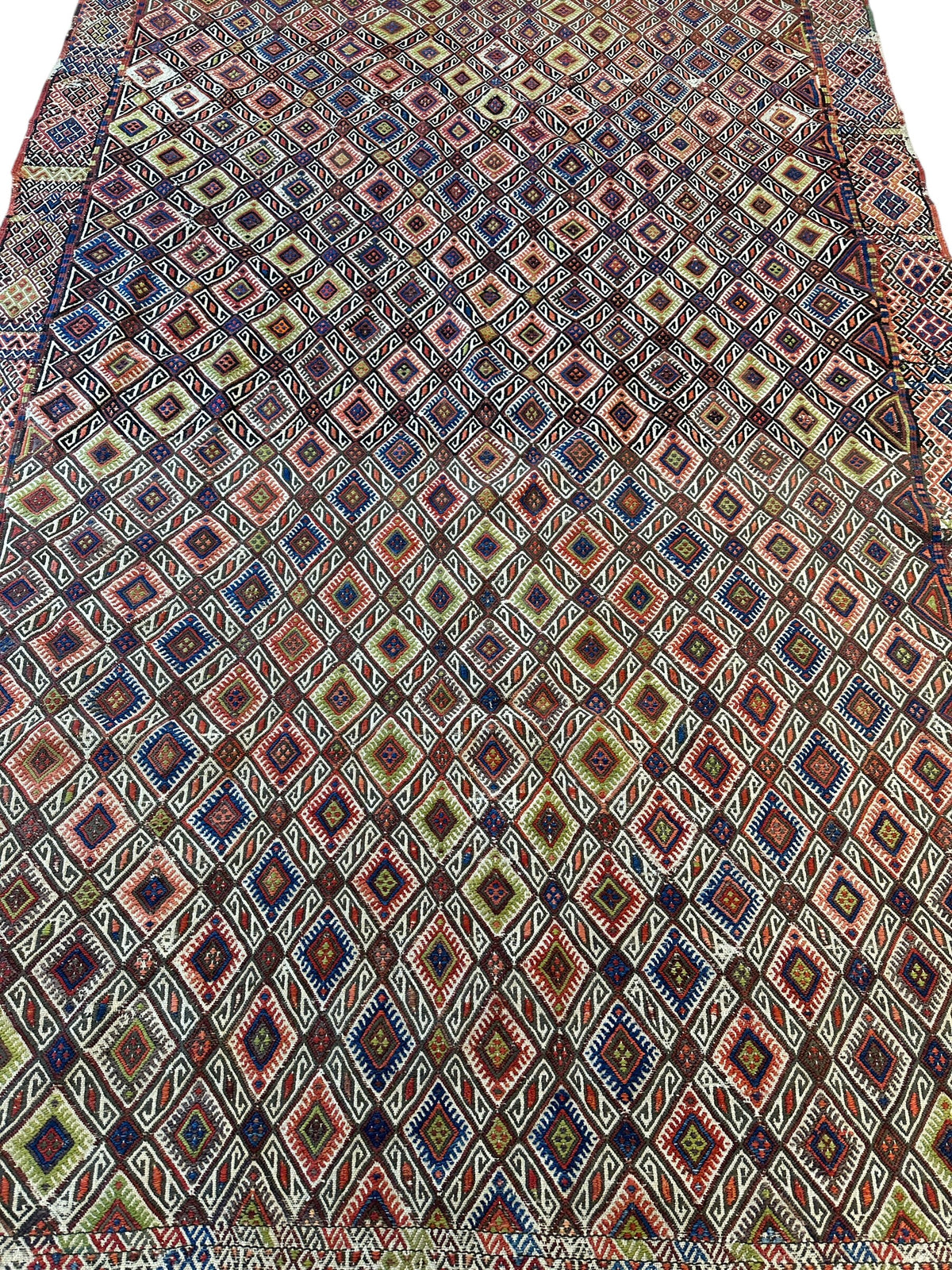 Antique Turkish Jajim Runner 5'5" x 14'5", Hand-Woven Wool, c. 1930, view 5