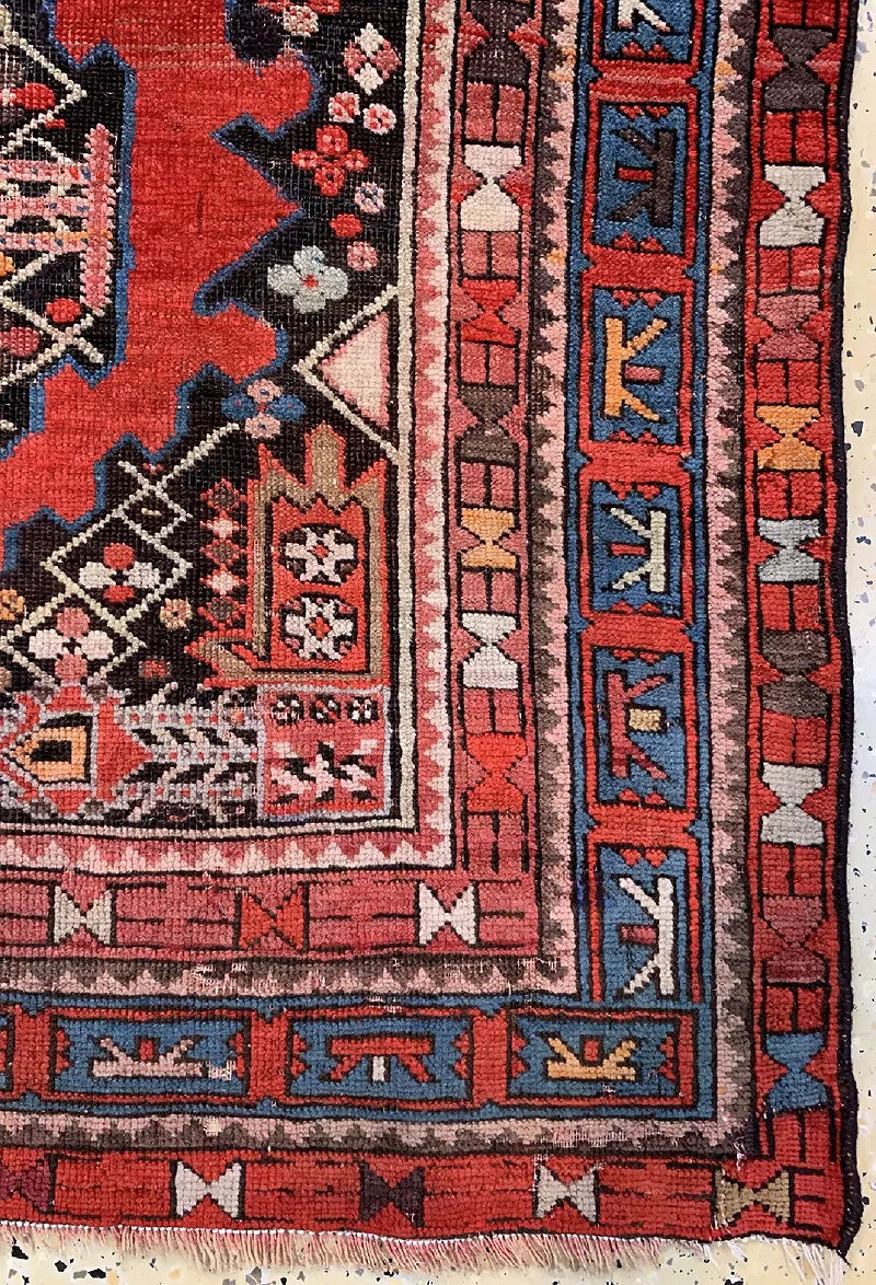 Antique Caucasian Karabagh Wool on Wool Runner Rug Late 19th Century Tribal Geometric, view 2